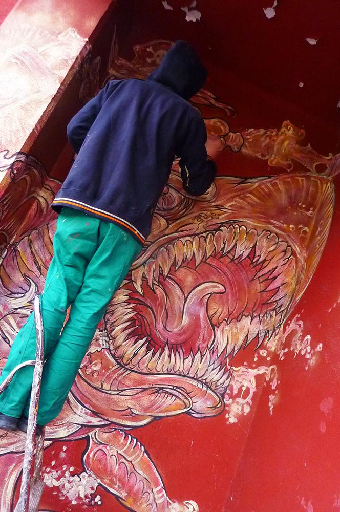 LIVE PAINTING  "LA CASA ROSSA"